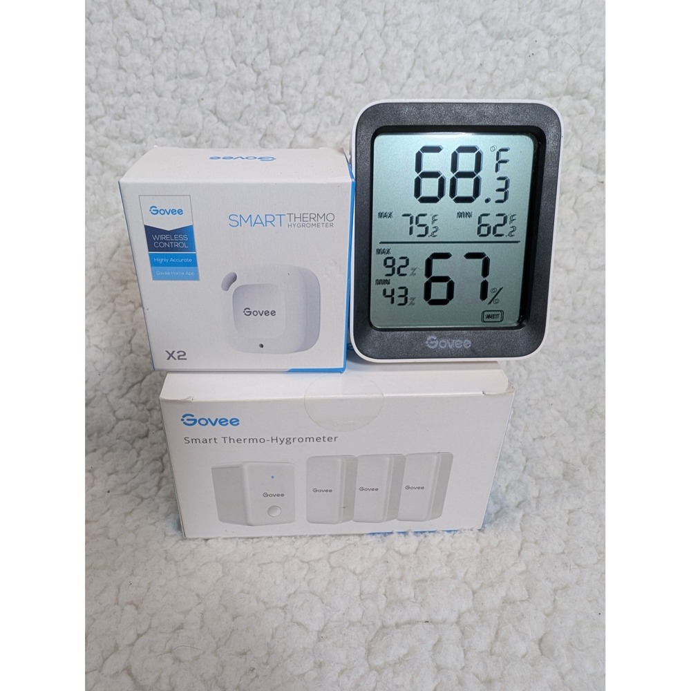 Govee Smart Thermo-Hygrometer Set H5075 H5074 H5151 H5100 WiFi Bluetooth White